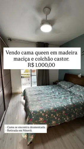 Cama queen madeira maciça