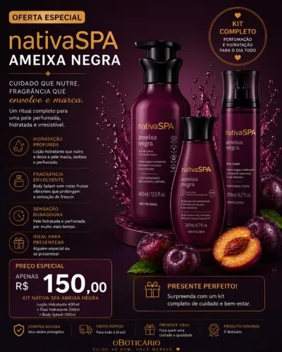 Kit Nativa Spa Ameixa Negra