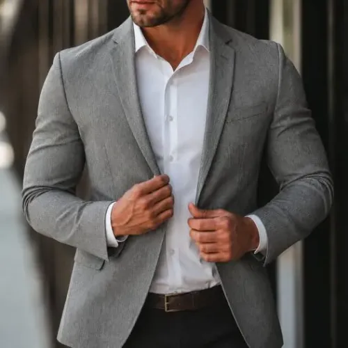 Blazer Masculino Social | Tamanho P | Terno Cor Cinza | Excelente Estado ?