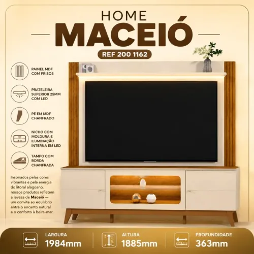 HOME MACEIO OFF WHITE/CANELA