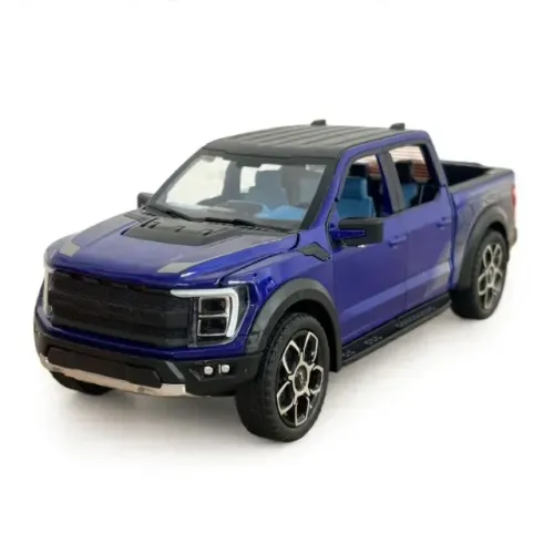 Miniatura Picape Ford Raptor azul 1:24 som e luz