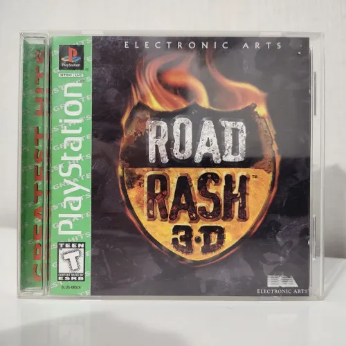 Road Rash 3D PS1 Original Americano Completo Greatest Hits Mídia Física CIB Playstation 1