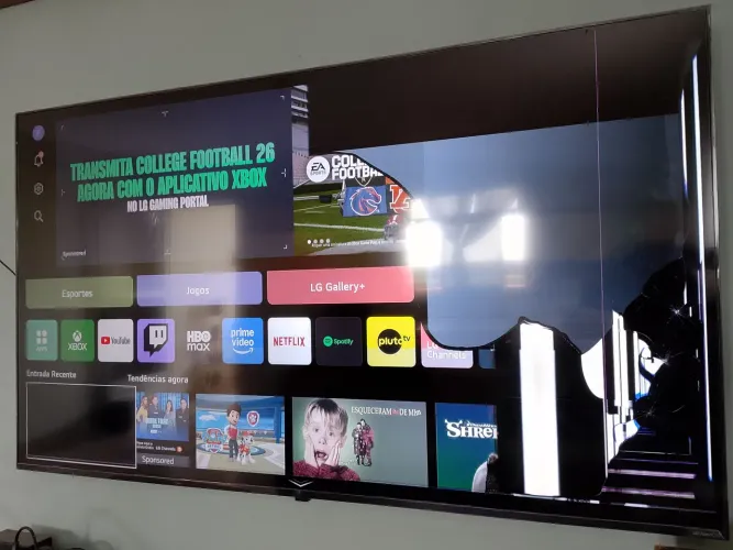 Tv smart 55 com led queimada. Apenas com 5 meses de uso