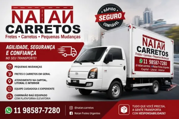 FRETES - CARRETOS E PEQUENAS MUDANÇAS - baú com plataforma