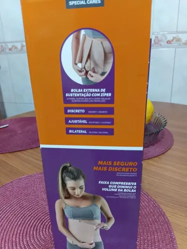 Faixa elástica de coloscomia 