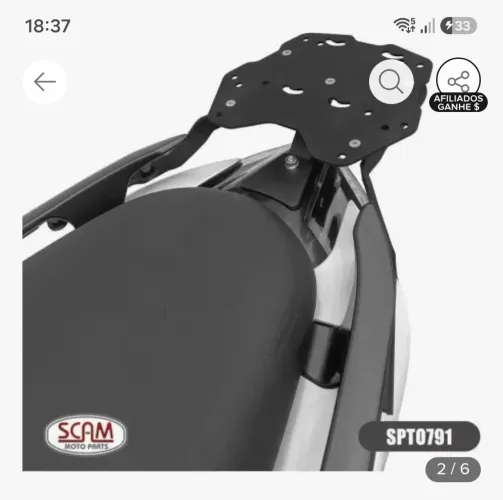 Suporte de bau para scooter zontes 350E