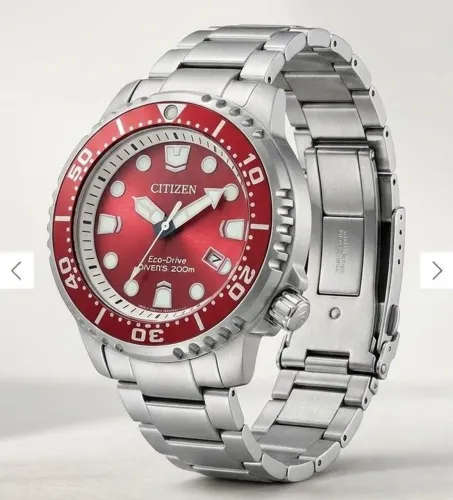 RELÓGIO CITIZEN MARINE BN0159 15X vermelho 44 mm