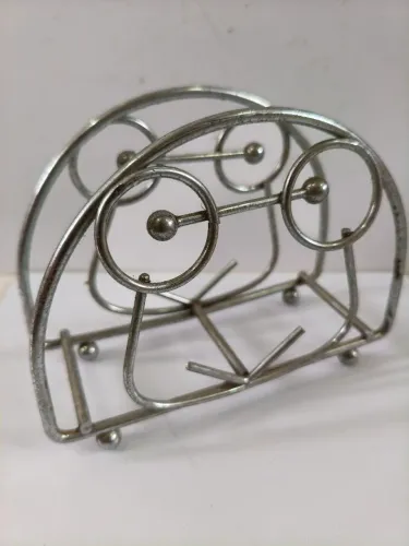 porta guardanapo em metal nobre anos 90 pop arte