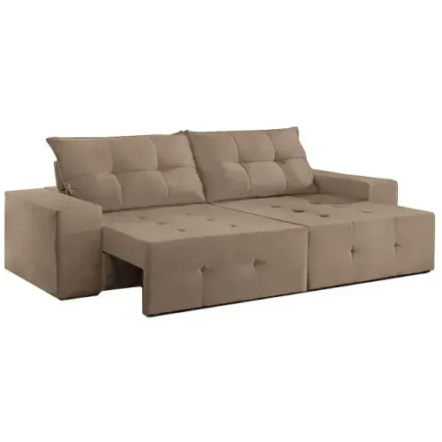 (PAGUE NA ENTREGA)Sofá Espanha 2 Lugares Retrátil 150cm Tecido Suede  
