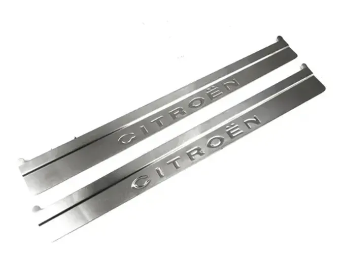 Par Friso Soleira Porta Dianteira Citroen C4 2007 2013 Prateado