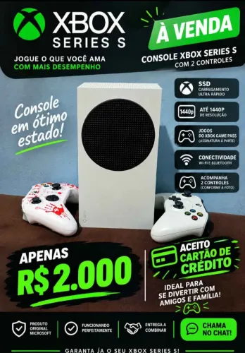 XBOX SÉRIES S R$: 2000