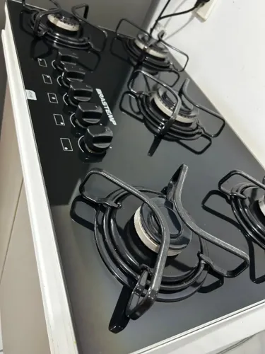Cooktop Brastemp Ative! 5 Bocas em Vidro Temperado Preto - Excelente Estado!