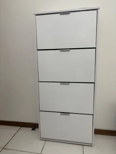 Sapateira Branca 4 Portas Basculante