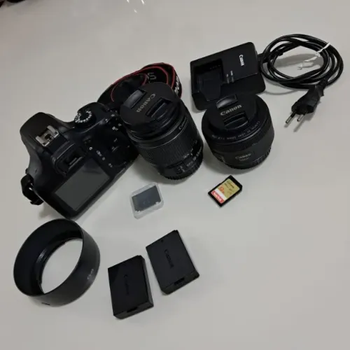 Canon EOS Rebel T100 Wi-Fi - Kit Completo + Lente 50mm + Extras (Estado de Nova)