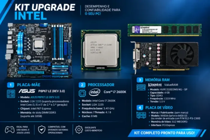KIT UPGRADE INTEL I7 - COMPLETO