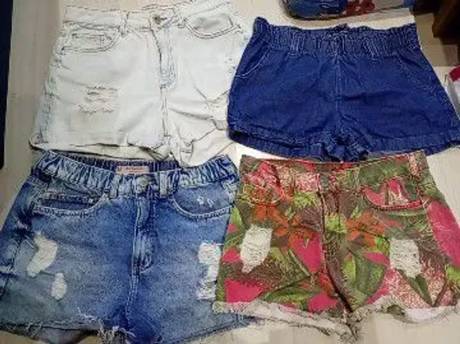 4 shorts jeans feminino tamanho 38