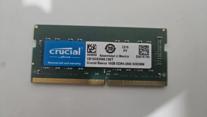 Memória RAM Crucial 16GB DDR4 2666MHz - Notebook
