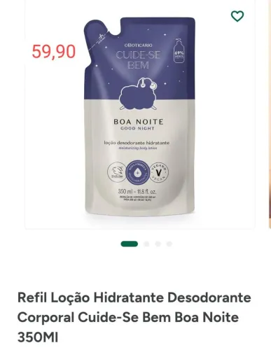 Refil hidratante boa noite