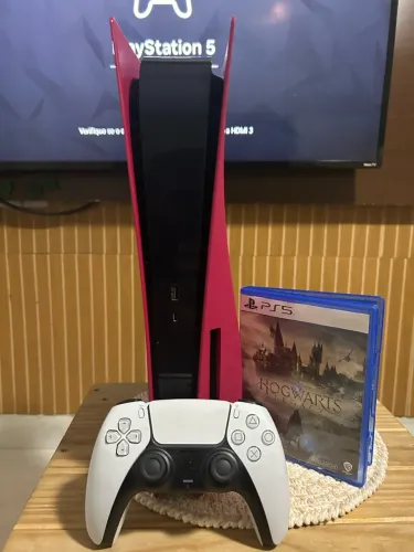 PS5 Fat com leitor de disco 825GB semi novo +1jogo. 