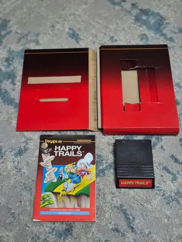 Happy Trails Intellivision na caixa e manual 