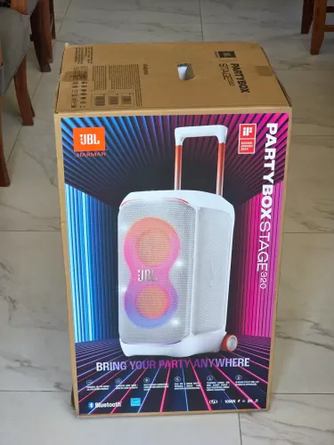 JBL Partybox Stage 320 Branca (LACRADA) com Nota Fiscal e Garantia