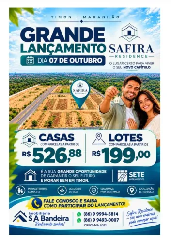 GRANDE LANÇAMENTO ? SAFIRA RESIDENCE! 