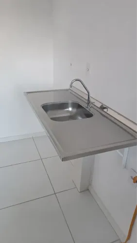 Pia de alumínio para cozinha