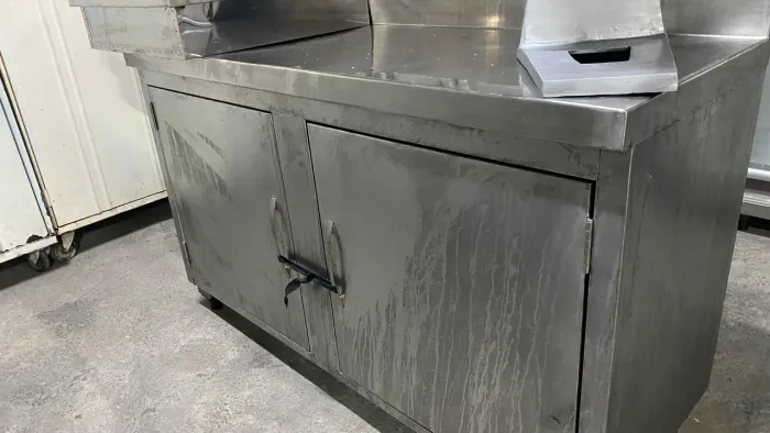 BALCÃO DUA PORTAS INOX SECO  