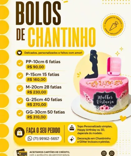 Bolos chantily