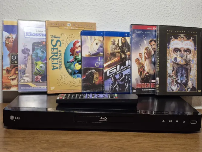 Aparelho Blue-ray LG + alguns DVDs e Blue-rays