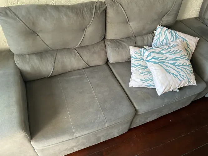 Conjunto estofado 3 e 2 lugares retrátil