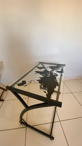 Mesa para estudo de vidro
