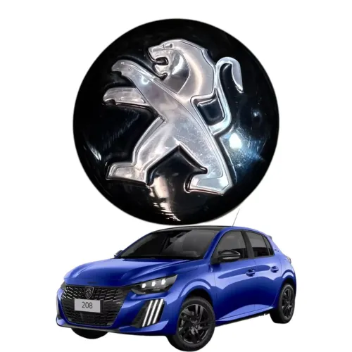 Calota Central Da Roda Peugeot 208 Style 2023 2024 1.0 Preto