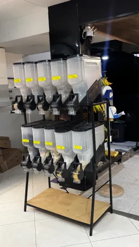 EXPOSITOR DE PRODUTOS A GRANEL - 10 COMPARTIMENTOS