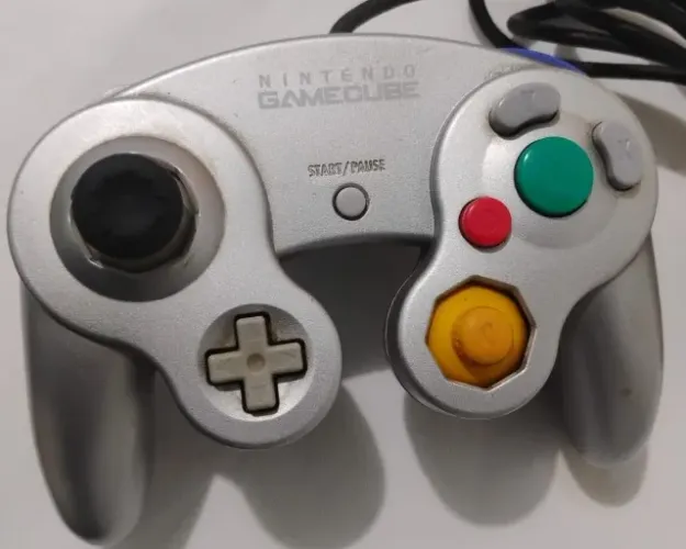 Controle original prata Game Cube