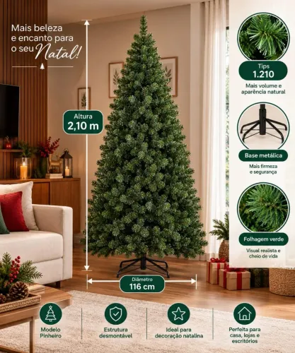 Árvore de Natal 2.10m