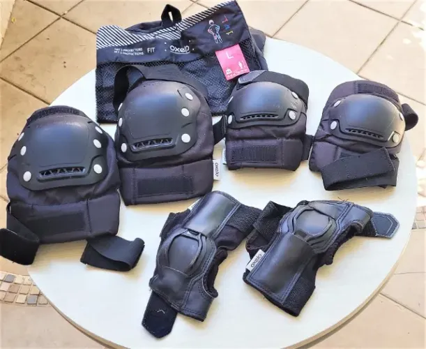 Kit de Proteções Oxelo - Fit (Preto - Tamanho L)