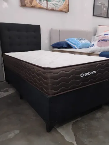 Cama box base + colchão solteiro