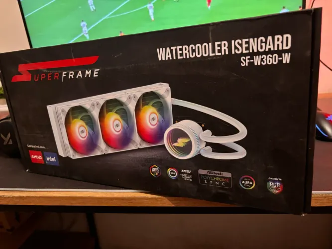 Water Cooler SuperFrame Isengard 360mm Branco RGB - Completo