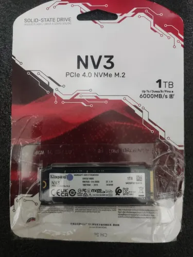 SSD Kingston NV3 1TB NVMe M.2 PCIe 4.0 (Ate 6400MB/s) - Saude 95% + Caixa