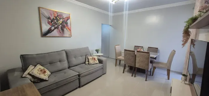 Alugo apartamento mobiliado com 96m2, 3 quartos sendo 1 suíte, 1 vaga, lazer e excelente l