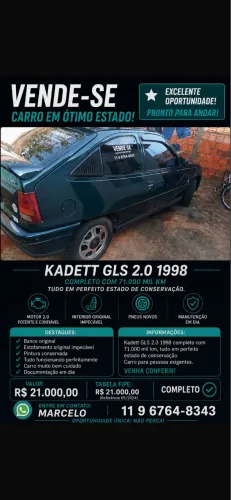 Chevrolet Kadett GLS 2.0 MPFI 1998