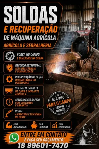 Soldas maquinarias agricolas e serralheria