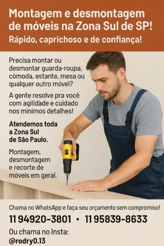 Montador de móveis Zona Sul