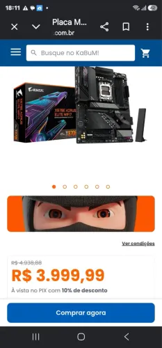 Placa-Mãe Gigabyte X870E AORUS ELITE WIFI7 -LACRADA
