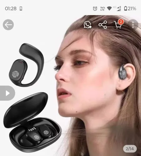 Ótimo Fone de ouvido bluetooth com leitor touch para execução de comandos.