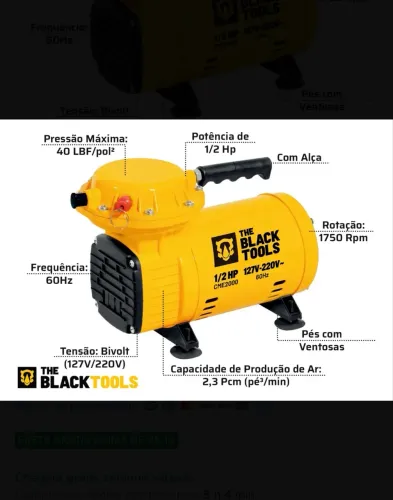 Compressor para pinturas, pequeno