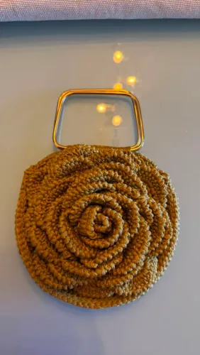 Bolsa crochet flor