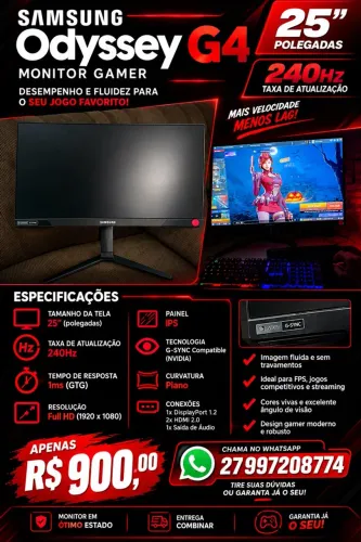 Monitor Samsung odyssey g4 25? 240hz