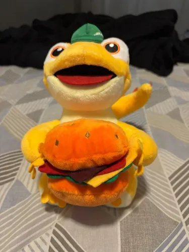 pelúcia mascote lubrax br mania amarelo